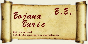 Bojana Burić vizit kartica